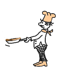 Gif animé Chandeleur crêpes cuisinier